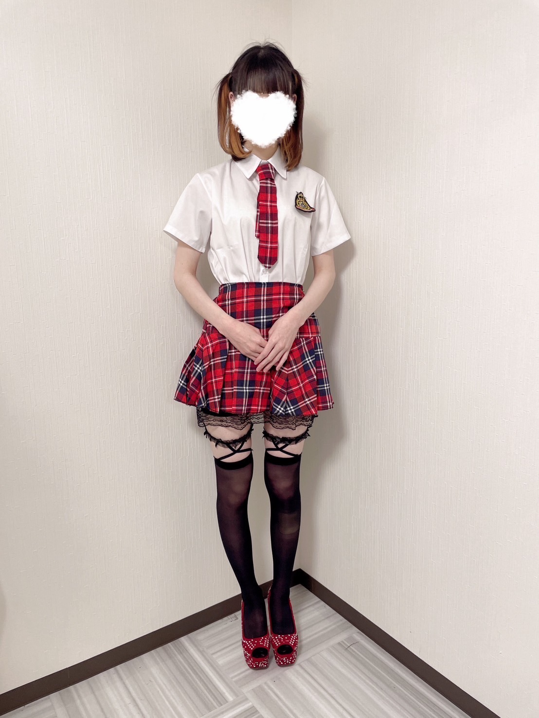 半袖学生服　赤